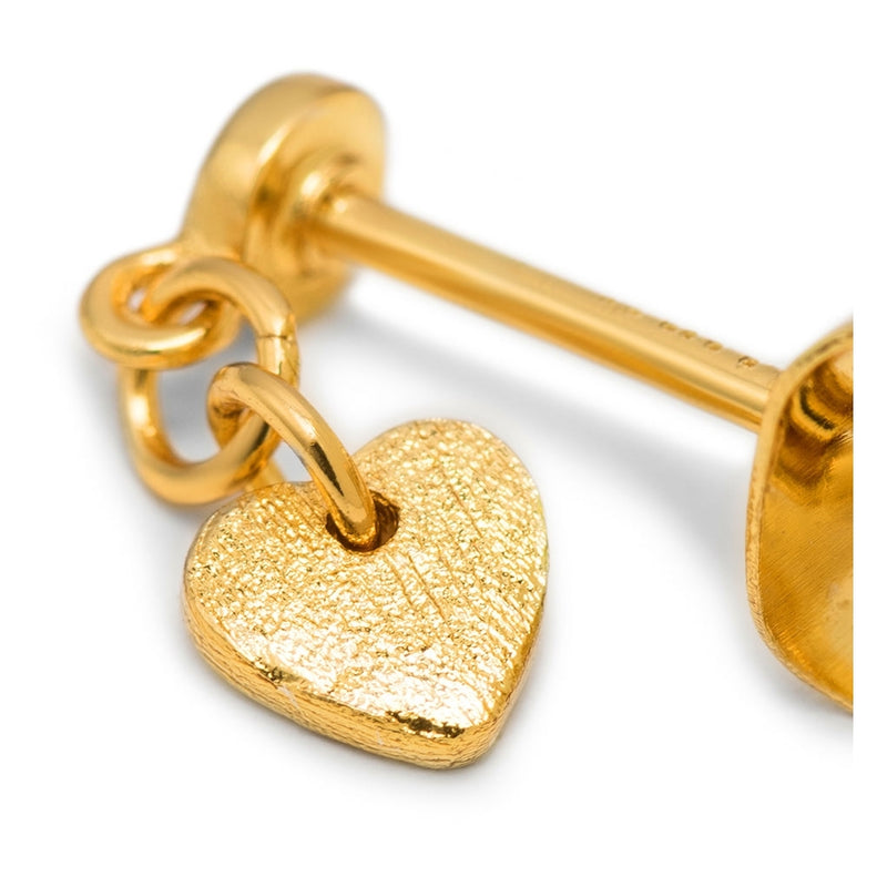 3mm Cubic Zirconia Solitaire Stud Piercing Earrings in 14K Solid Gold -  Short Post | Banter